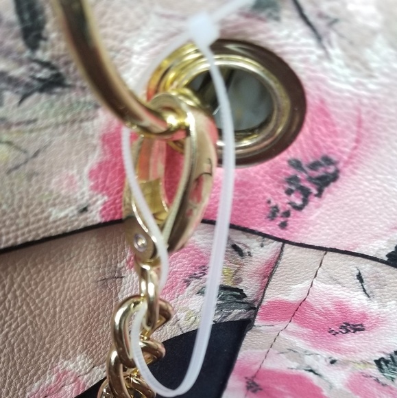 Cognac Bag with Rose Bow & Matching Clutch - Picture 8 of 8